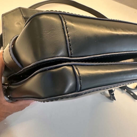 Mackage "Nomad" Convertible Shoulder Cross body, travel Bag Purse Black leather - Picture 8 of 15